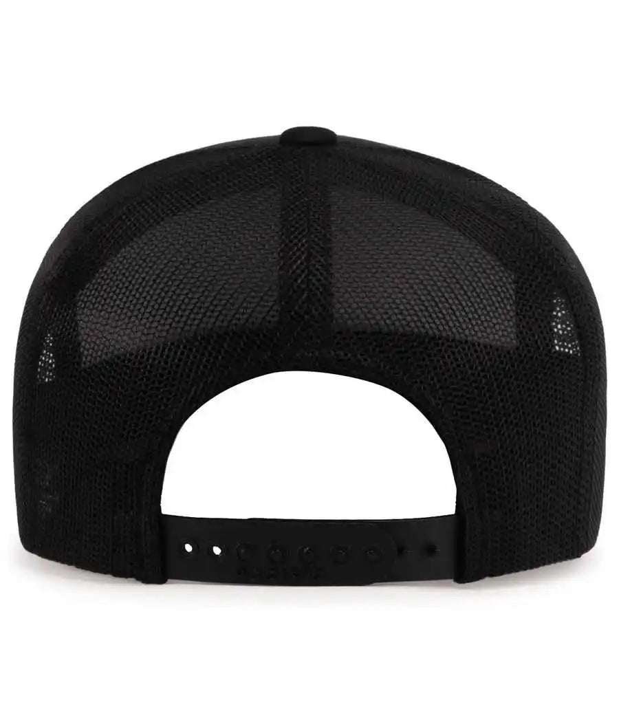 Pacific Headwear P787 6-panel Arch Trucker Snapback Cap - Buck Black - 7’’ - 7 7/8’’