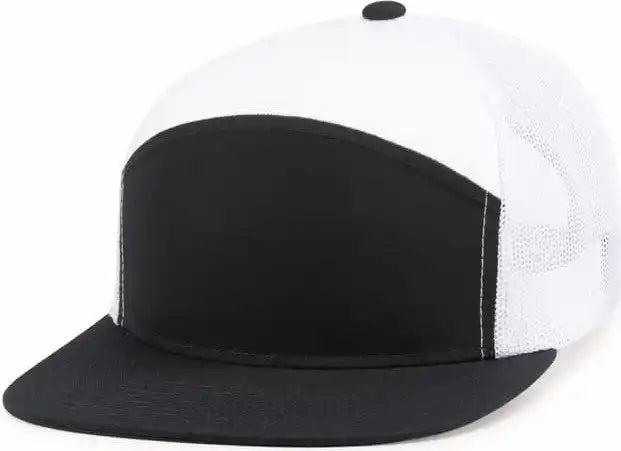 Pacific Headwear P787 6-panel Arch Trucker Snapback Cap - Navy White - 7’’ - 7 7/8’’