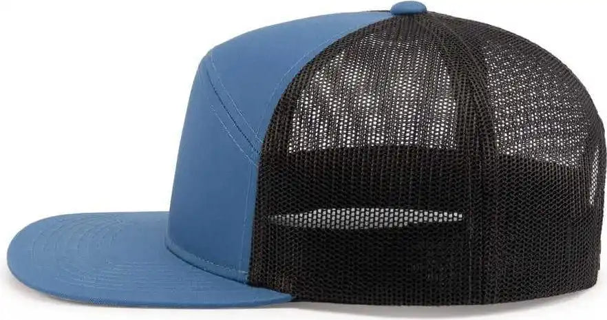 Pacific Headwear P787 6-panel Arch Trucker Snapback Cap - Ocean Blue Lt Charcoal - 7’’ - 7 7/8’’