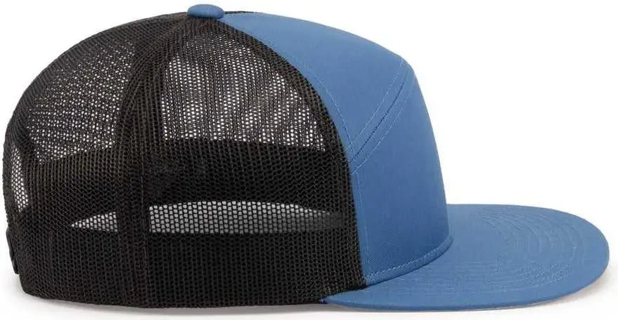 Pacific Headwear P787 6-panel Arch Trucker Snapback Cap - Ocean Blue Lt Charcoal - 7’’ - 7 7/8’’