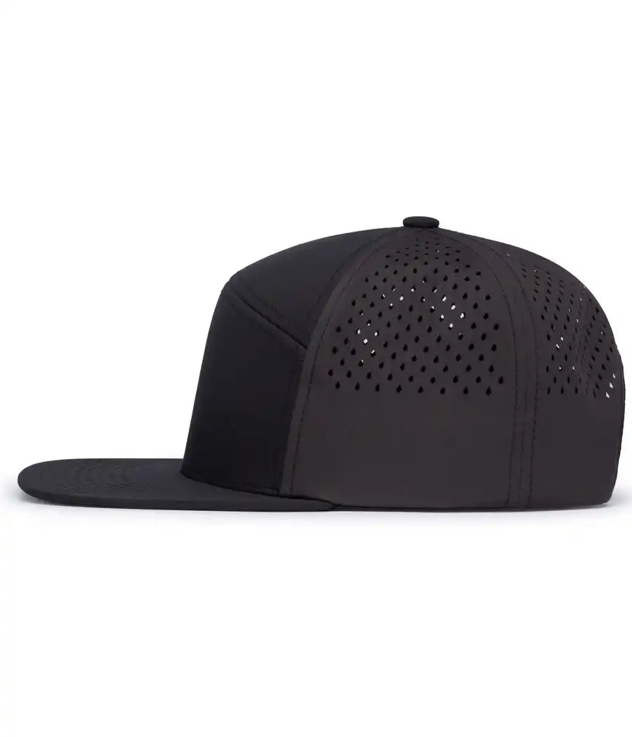 Pacific Headwear P788 Perforated 6-panel Arch Cap - Black Charcoal - 7’’ - 7 7/8’’