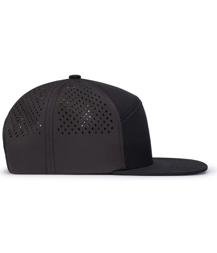 Pacific Headwear P788 Perforated 6-panel Arch Cap - Black Charcoal - 7’’ - 7 7/8’’