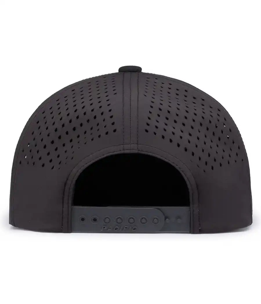 Pacific Headwear P788 Perforated 6-panel Arch Cap - Black Charcoal - 7’’ - 7 7/8’’