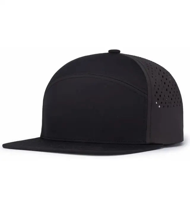 Pacific Headwear P788 Perforated 6-panel Arch Cap - Black Charcoal