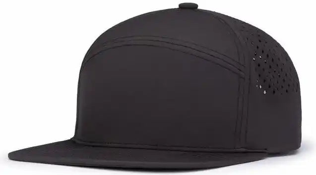 Pacific Headwear P788 Perforated 6 Panel Arch Cap Charcoal / 7’’ 7 7/8’’