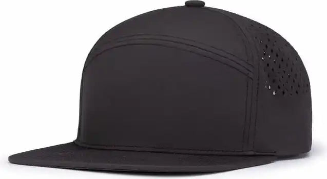 Pacific Headwear P788 Perforated 6 Panel Arch Cap Charcoal / 7’’ 7 7/8’’