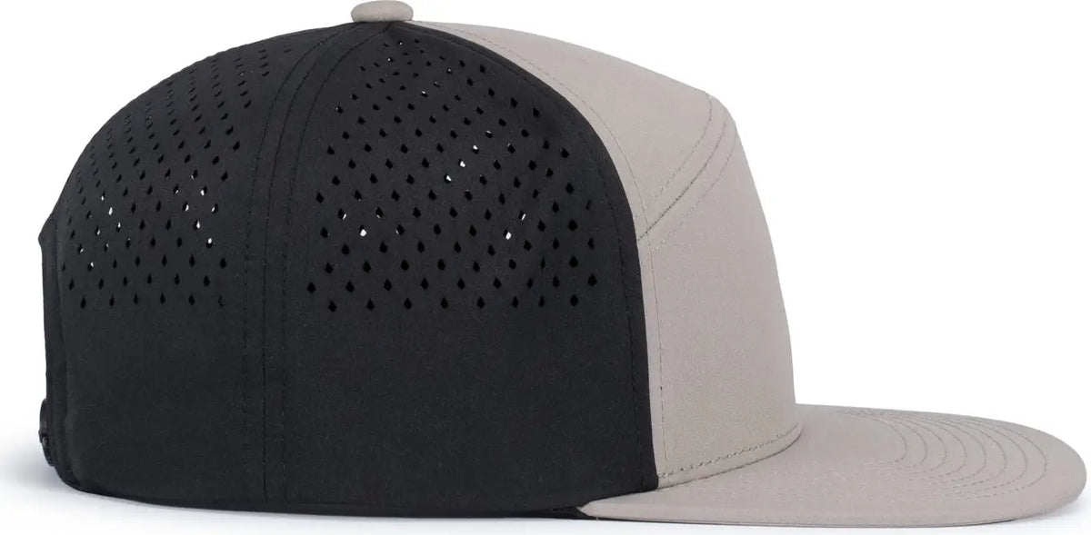 Pacific Headwear P788 Perforated 6-panel Arch Cap - Mink Black