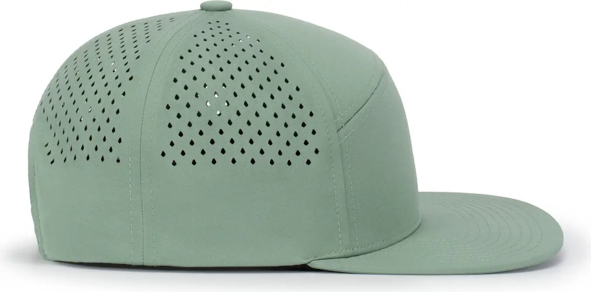 Pacific Headwear P788 Perforated 6-panel Arch Cap - Sage - one Size Fits Most