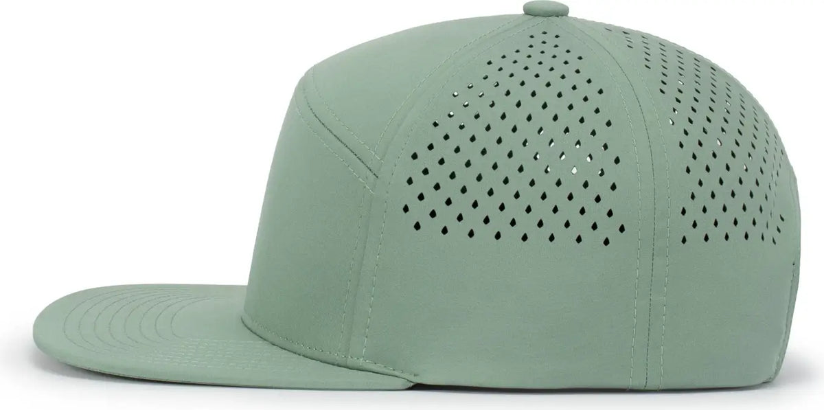 Pacific Headwear P788 Perforated 6-panel Arch Cap - Sage - one Size Fits Most