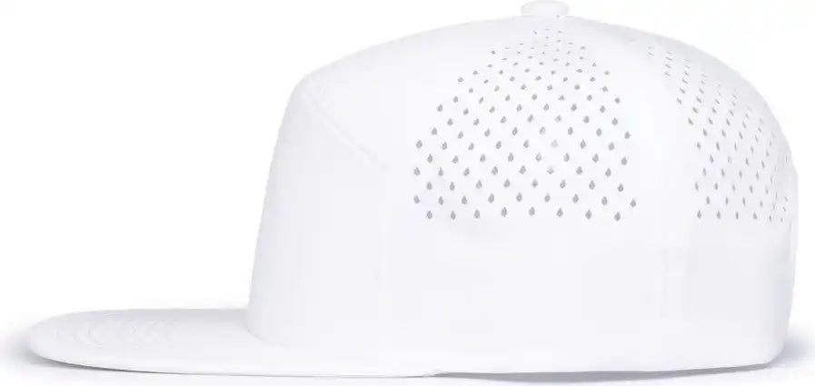 Pacific Headwear P788 Perforated 6-panel Arch Cap - White - 7’’ - 7 7/8’’