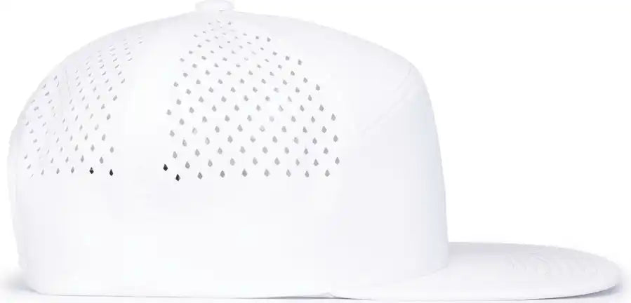 Pacific Headwear P788 Perforated 6-panel Arch Cap - White - 7’’ - 7 7/8’’