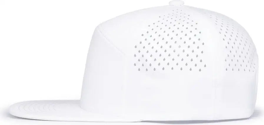Pacific Headwear P788 Perforated 6-panel Arch Cap - White - 7’’ - 7 7/8’’