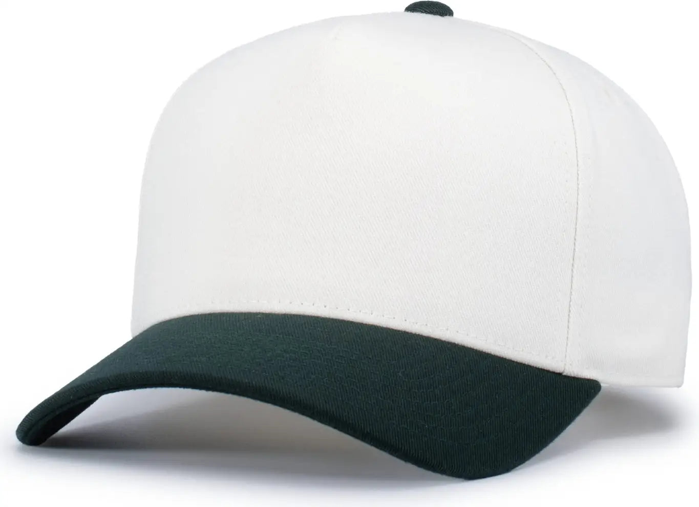 Pacific Headwear P814 Heritage 5-panel Snapback Cap - Vintage White Dark Green - one Size Fits Most