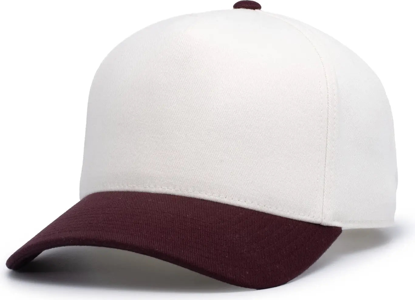 Pacific Headwear P814 Heritage 5-panel Snapback Cap - Vintage White Cardinal - one Size Fits Most