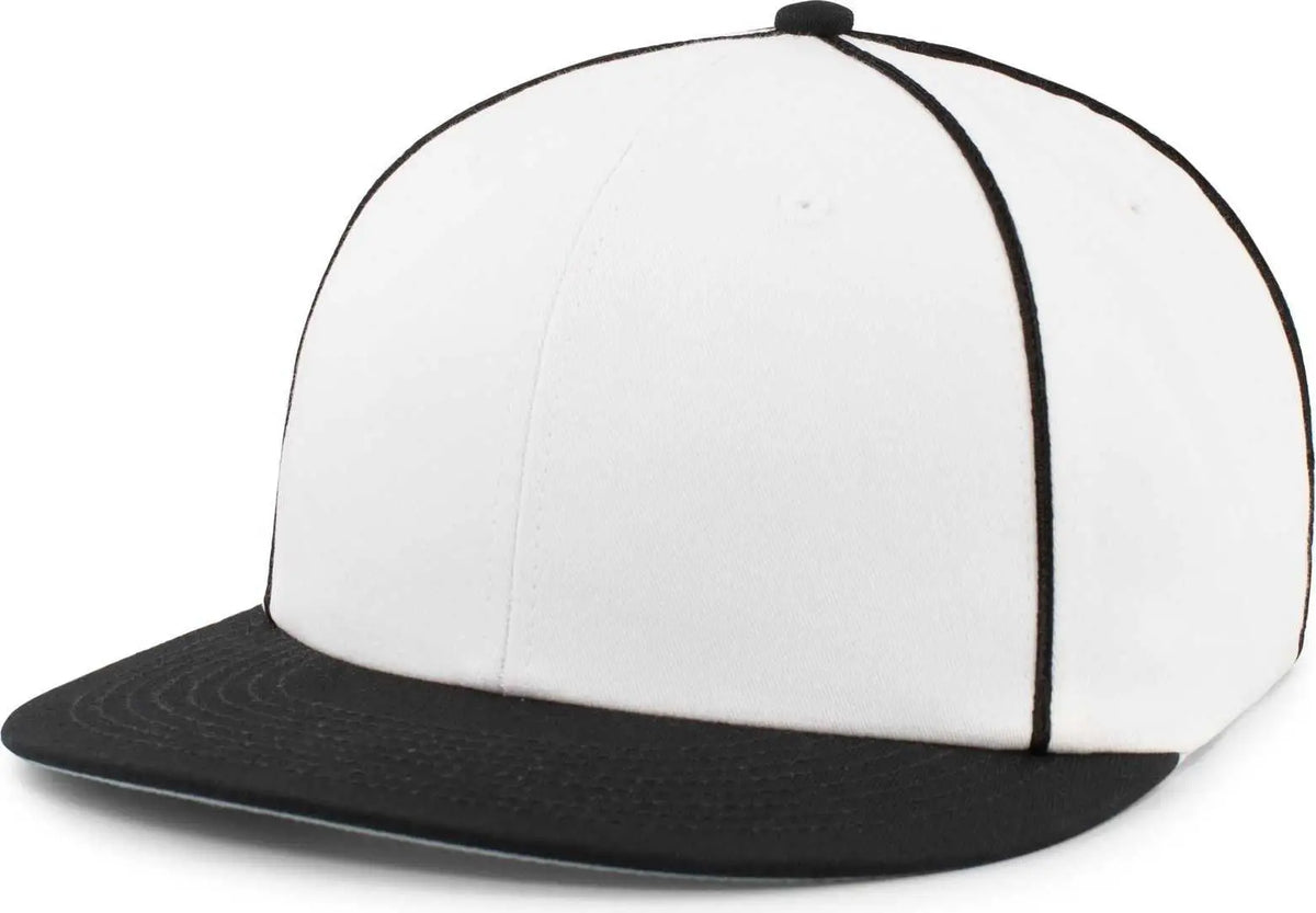Pacific Headwear P820 Momentum Team Cap - White Black - 7’’ 7 7/8’’
