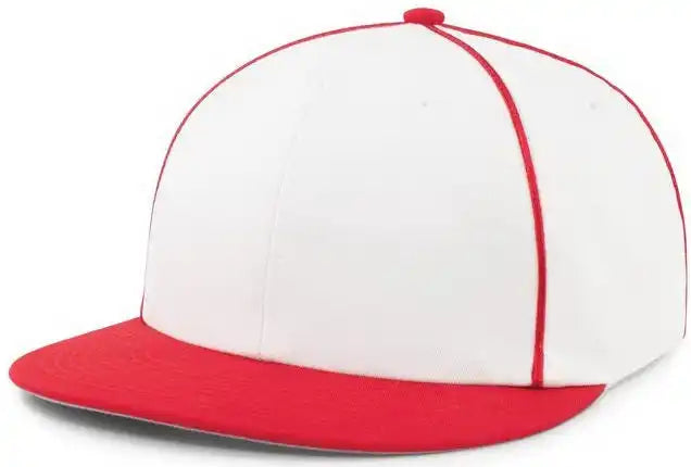 Pacific Headwear P820 Momentum Team Cap - White Red - 7’’ 7 7/8’’