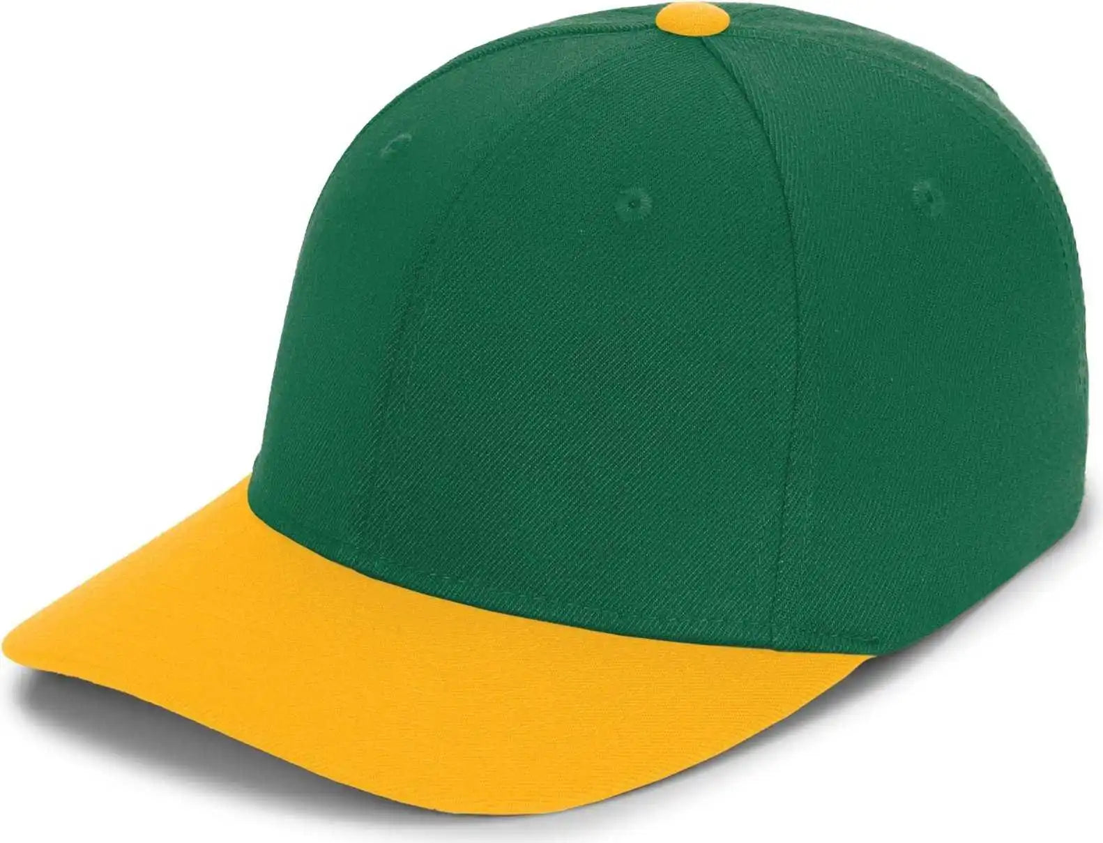 Pacific Headwear P821 Pro Wool Pacflex Cap - Dark Green Gold - Forest / 6 1/2’’ 7’’