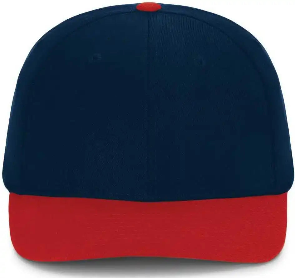 Pacific Headwear P821 Pro Wool Pacflex Cap - Navy Red - 6 1/2’’ 7’’