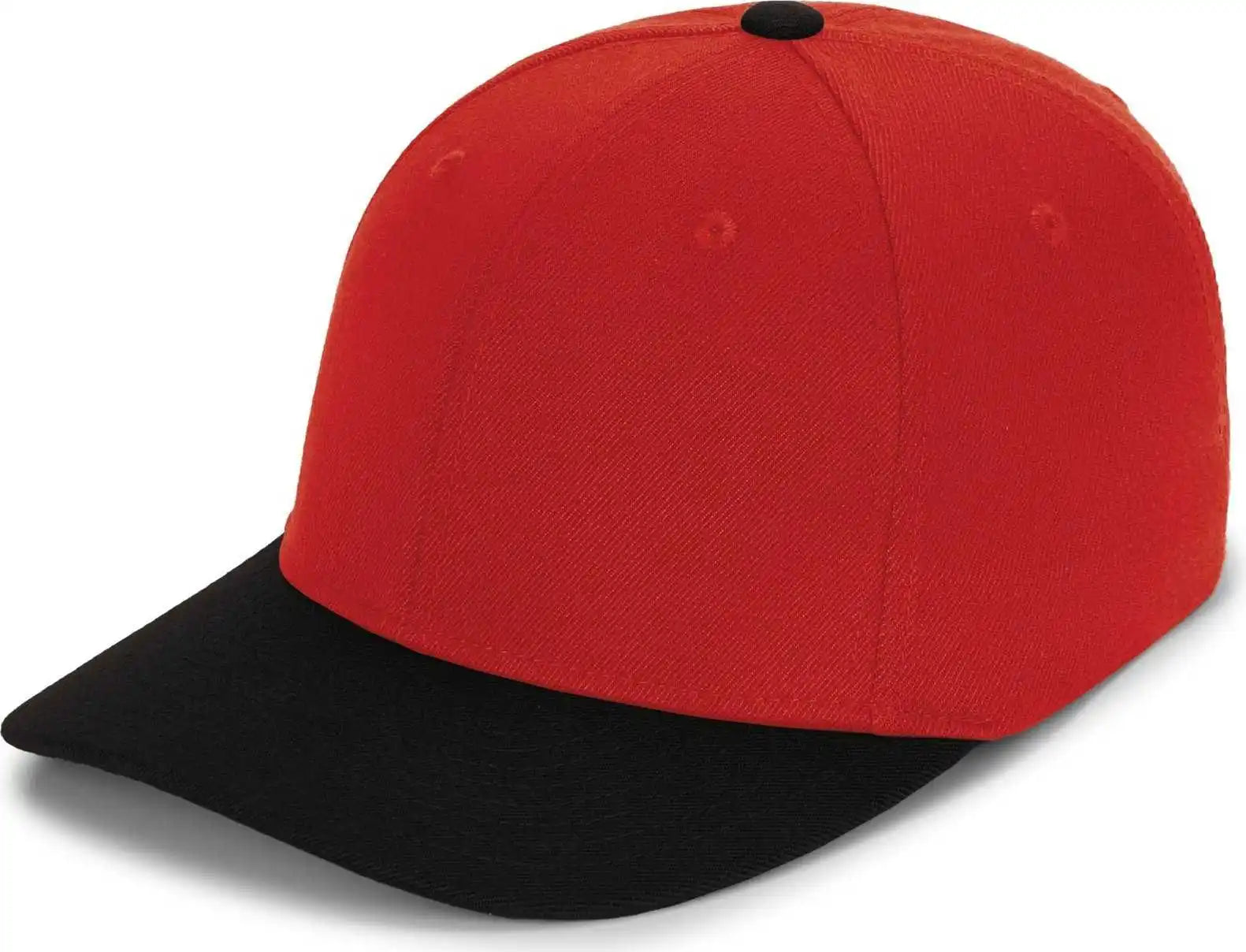 Pacific Headwear P821 Pro Wool Pacflex Cap - Red Black - 6 1/2’’ 7’’