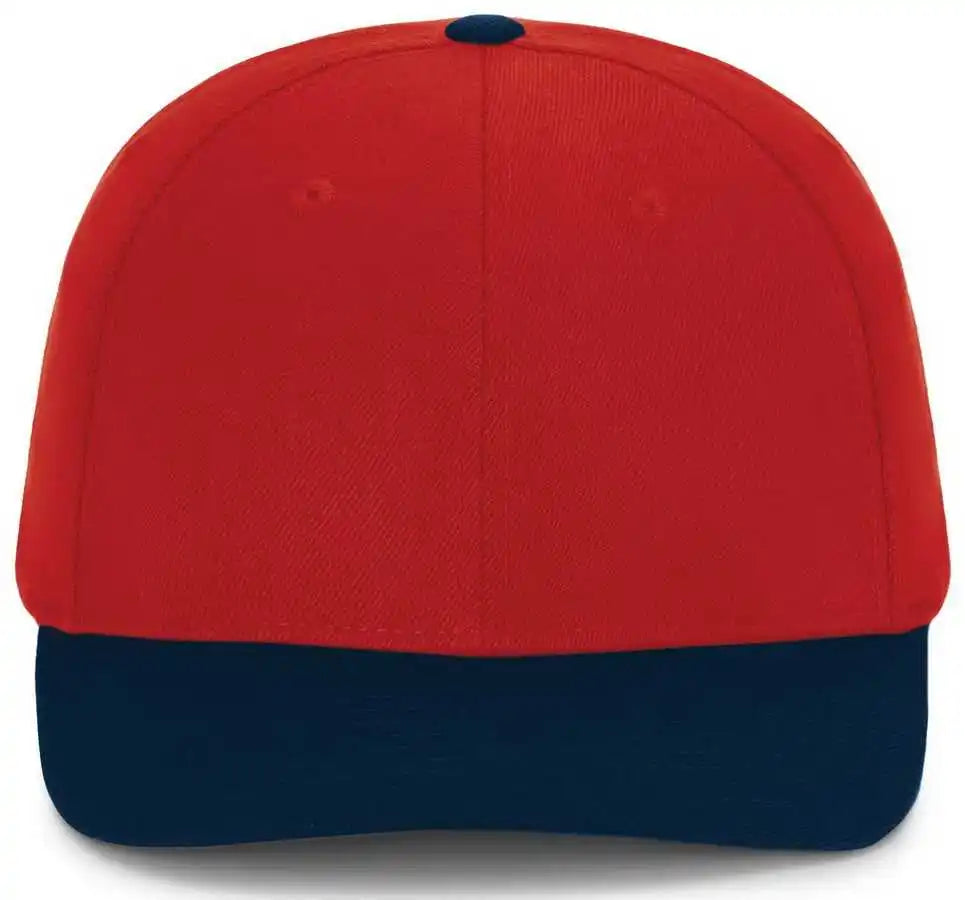 Pacific Headwear P821 Pro Wool Pacflex Cap - Red Navy - 6 1/2’’ 7’’