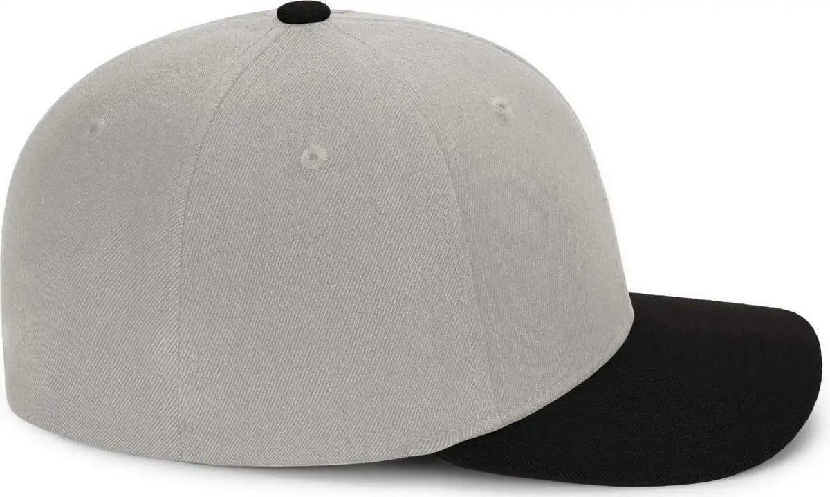 Pacific Headwear P821 Pro Wool Pacflex Cap - Silver Black