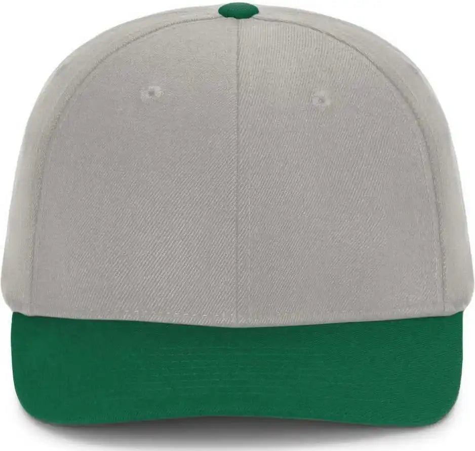 Pacific Headwear P821 Pro Wool Pacflex Cap - Silver Dark Green - Light Gary Forest / 6 1/2’’ 7’’