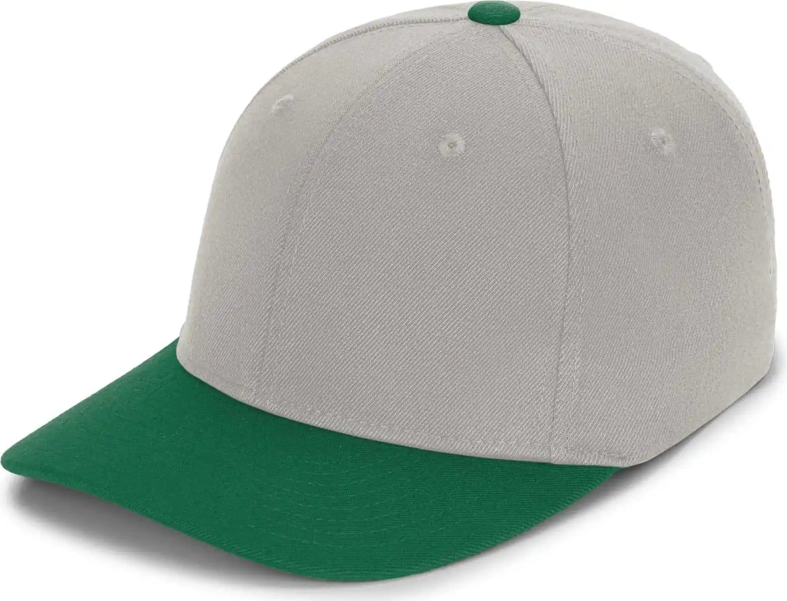 Pacific Headwear P821 Pro Wool Pacflex Cap - Silver Dark Green - Light Gary Forest / 6 1/2’’ 7’’