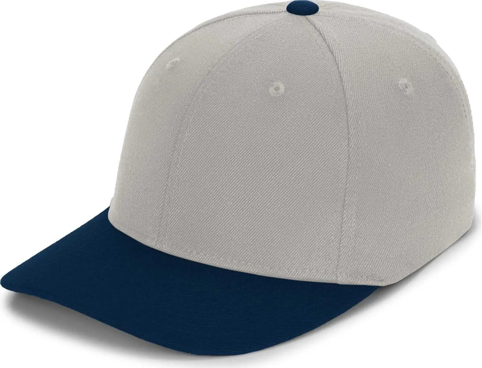 Pacific Headwear P821 Pro Wool Pacflex Cap - Silver Navy - Light Gary / 6 1/2’’ 7’’