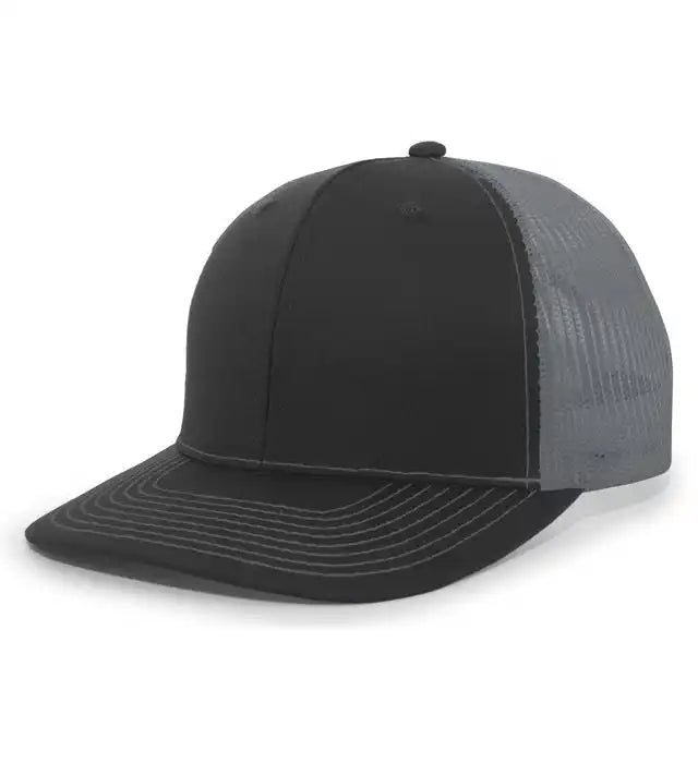 Pacific Headwear Pe10 Trucker Snapback Cap - Black Graphite - Dark Gray / 7’’ - 7 7/8’’