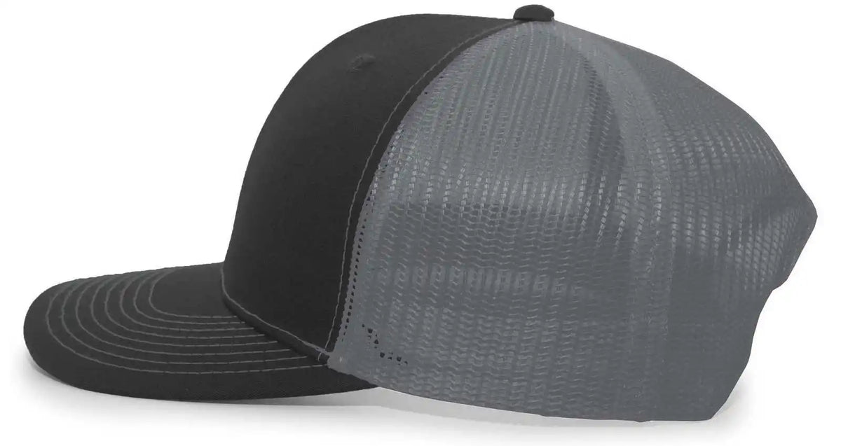Pacific Headwear Pe10 Trucker Snapback Cap - Black Graphite - Dark Gray / 7’’ - 7 7/8’’