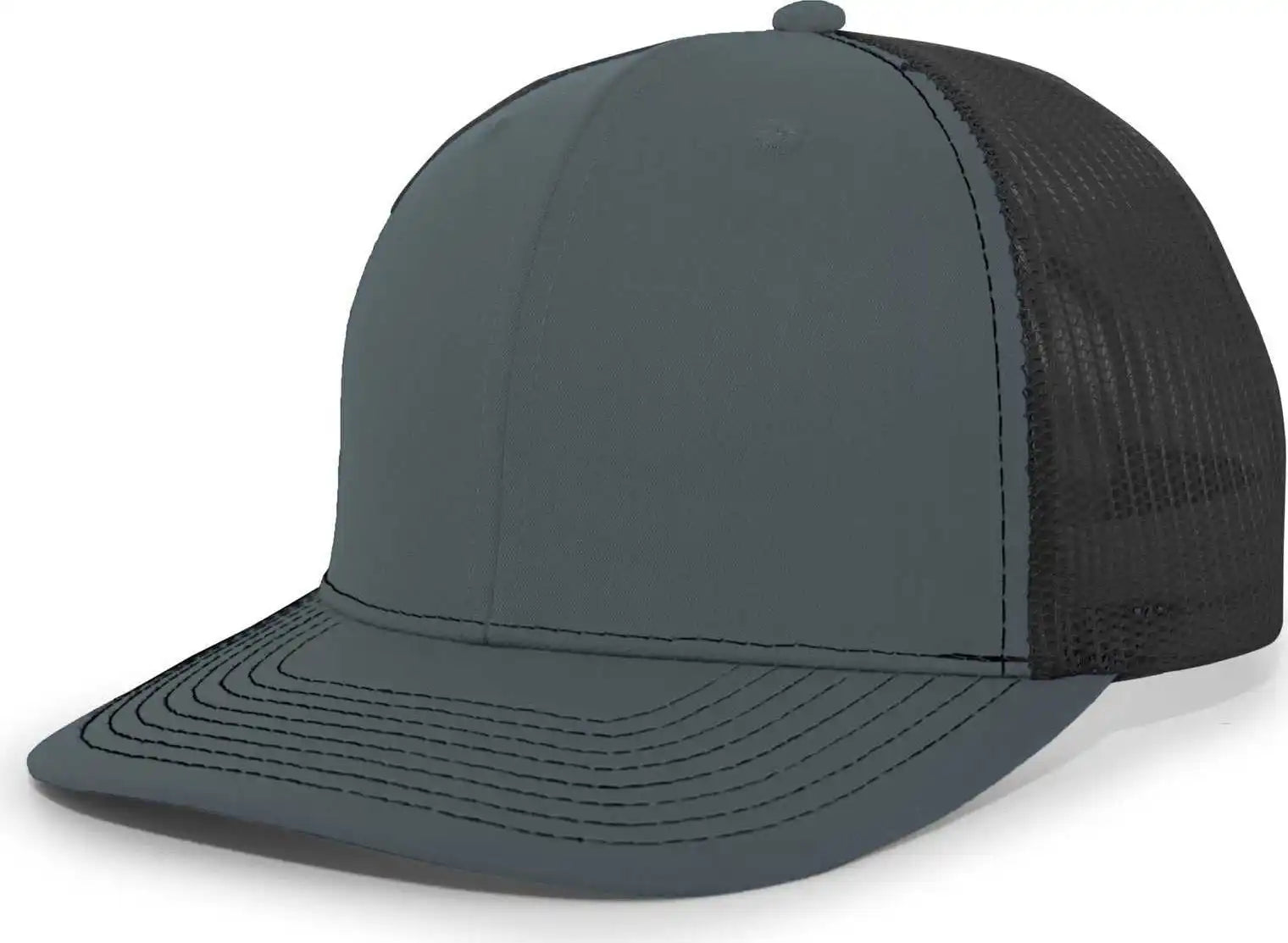 Pacific Headwear Pe10 Trucker Snapback Cap - Graphite Black - Dark Gray / 7’’ - 7 7/8’’