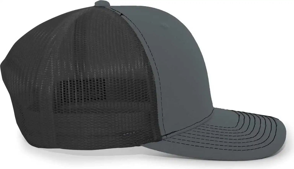 Pacific Headwear Pe10 Trucker Snapback Cap Graphite Black Dark Gray / 7’’ 7 7/8’’