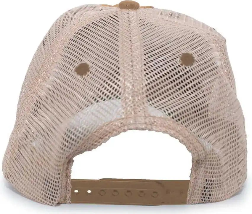 Pacific Headwear Sol302 Sofl Letr Cotton/poly Cap Royal Brown Tan / 7’’ 7 7/8’’