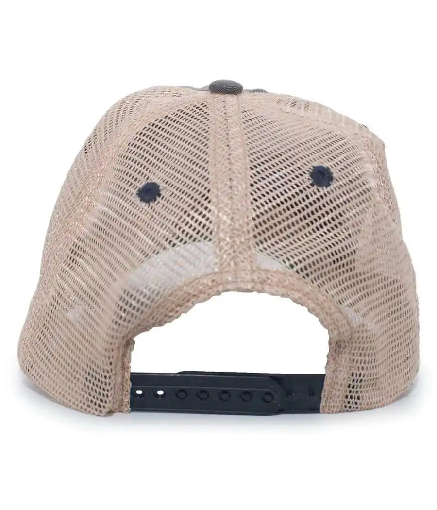 Pacific Headwear V37 Vintage Dirty Trucker Snapback Cap Navy Tan / 7’’ 7 7/8’’