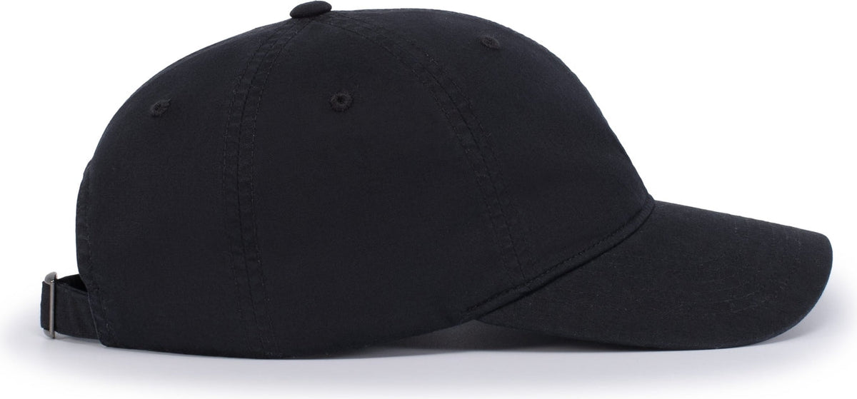 Pacific Headwear V57 Blank Vintage Buckle Strap Adjustable Cap - Black - Os