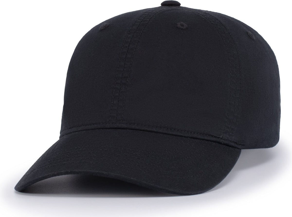 Pacific Headwear V57 Blank Vintage Buckle Strap Adjustable Cap - Black - Os