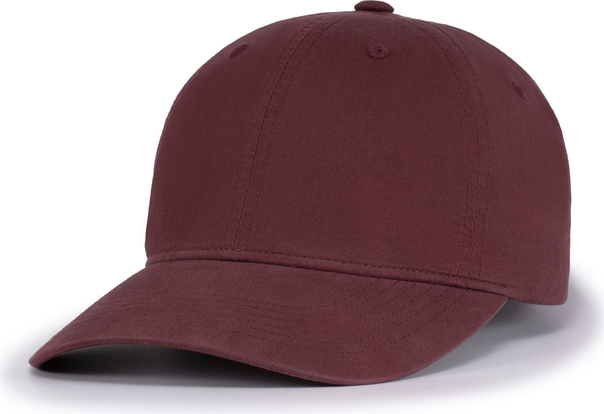 Pacific Headwear V57 Blank Vintage Buckle Strap Adjustable Cap - Maroon - Os