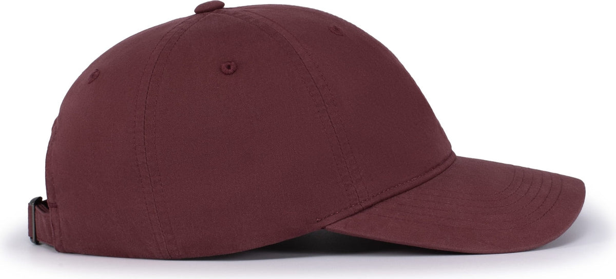 Pacific Headwear V57 Blank Vintage Buckle Strap Adjustable Cap - Maroon - Os