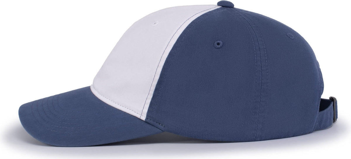 Pacific Headwear V57 Blank Vintage Buckle Strap Adjustable Cap - White Royal - Os