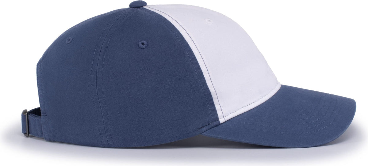 Pacific Headwear V57 Blank Vintage Buckle Strap Adjustable Cap - White Royal - Os
