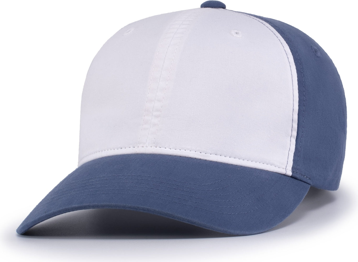 Pacific Headwear V57 Blank Vintage Buckle Strap Adjustable Cap - White Royal - Os