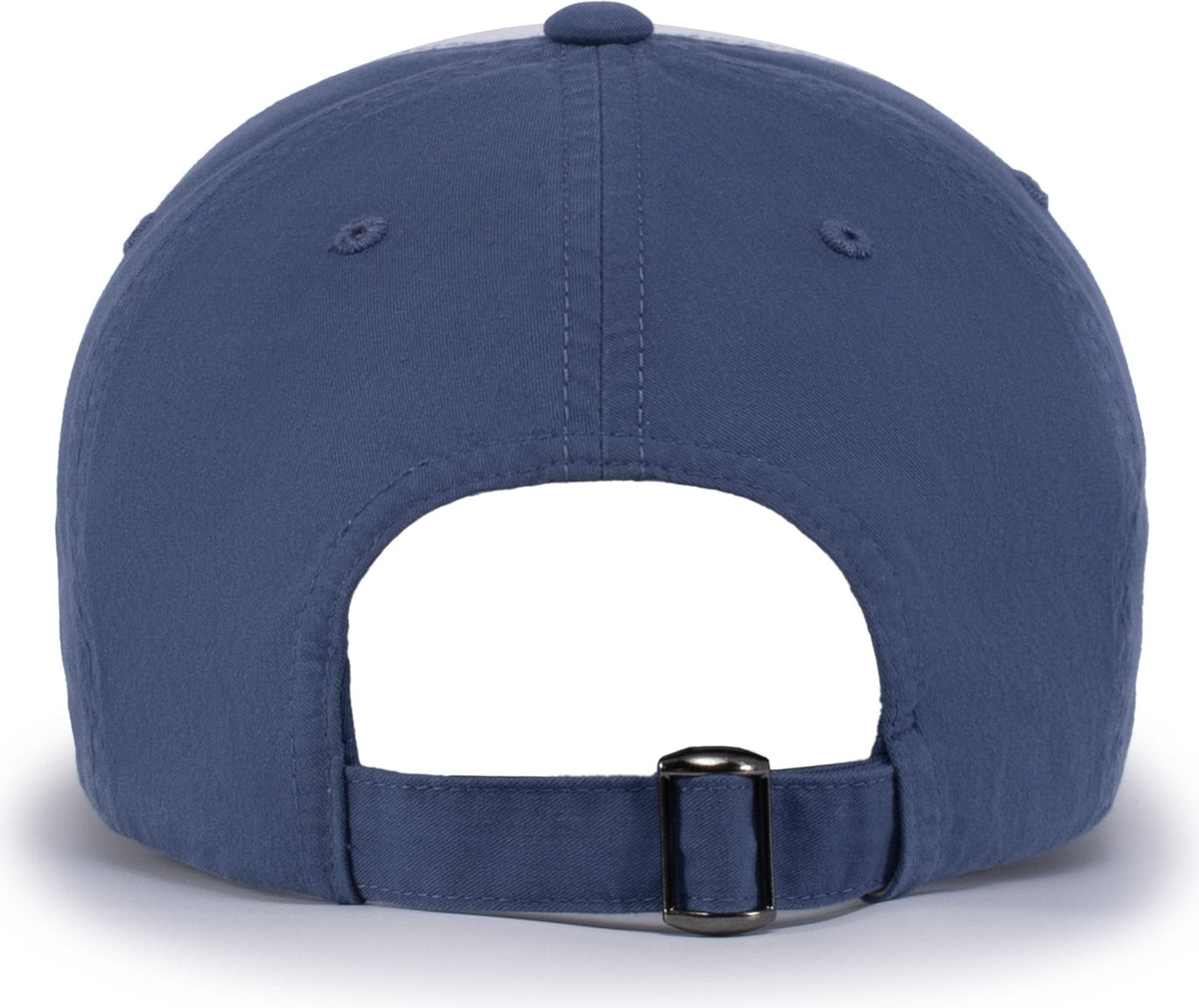 Pacific Headwear V57 Blank Vintage Buckle Strap Adjustable Cap - White Royal - Os