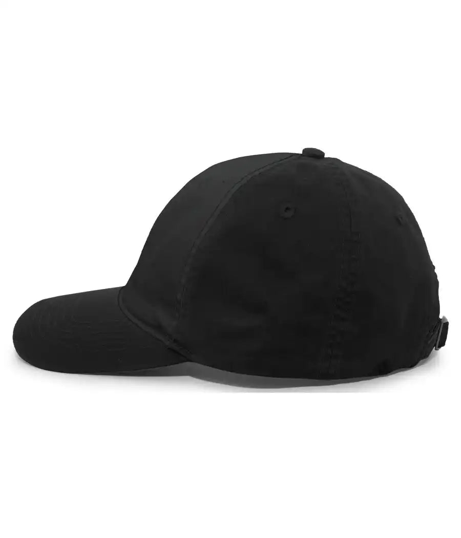 Pacific Headwear V57 Vintage Cotton Buckle Back Cap - Black - 7’’ - 7 7/8’’