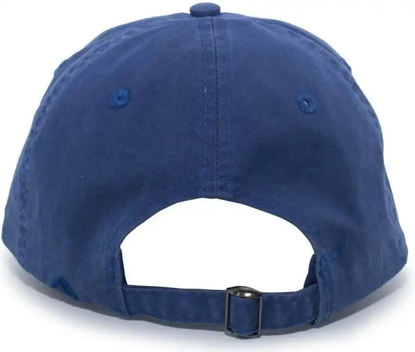 Pacific Headwear V57 Vintage Cotton Buckle Back Cap - Royal White - 7’’ - 7 7/8’’