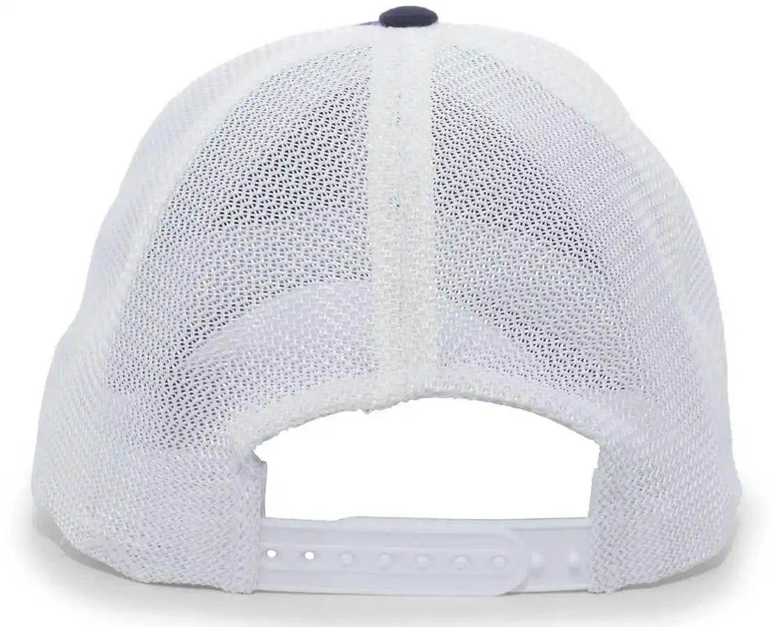 Pacific Headwear V67 Vintage Trucker Mesh Snapback Cap Navy White / 7’’ 7 7/8’’