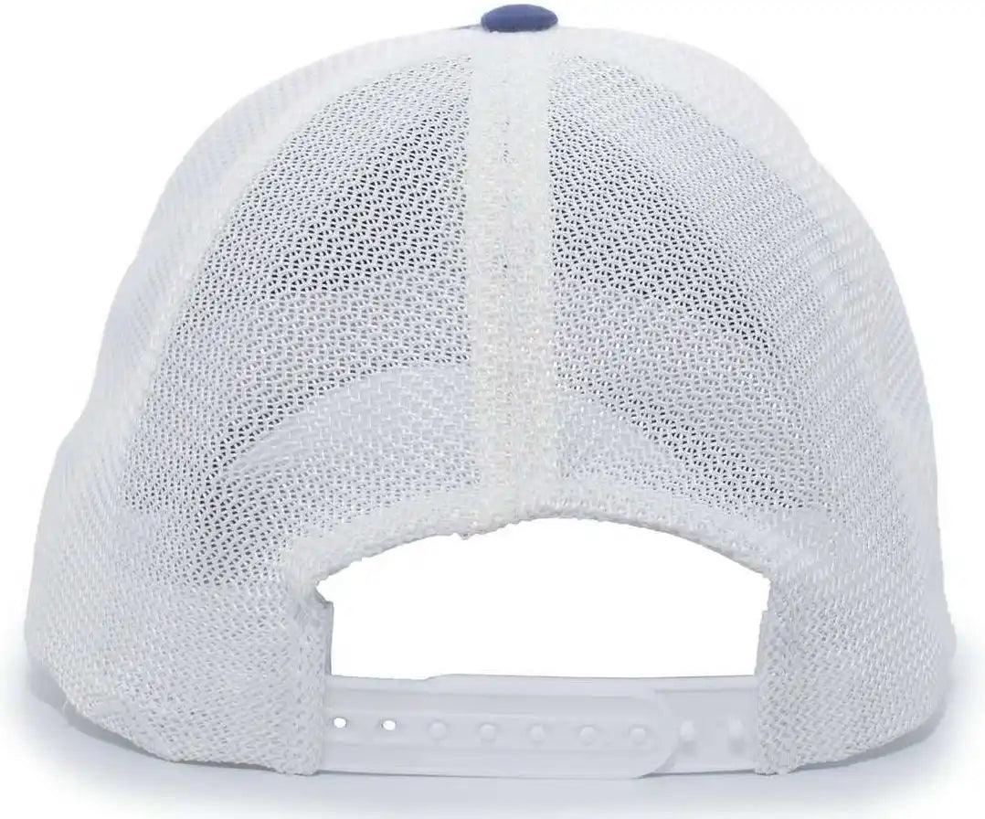 Pacific Headwear V67 Vintage Trucker Mesh Snapback Cap Royal White / 7’’ 7 7/8’’