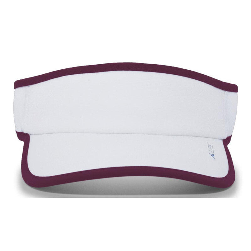 Pacific Lite Active Visor (u) (white/maroon) - Wht / Os