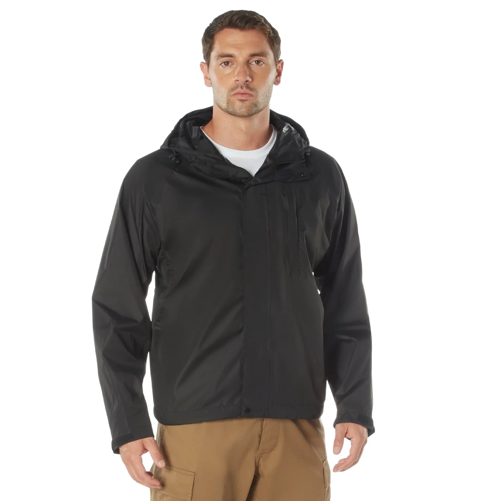 Packable Rain Jacket - Black / s