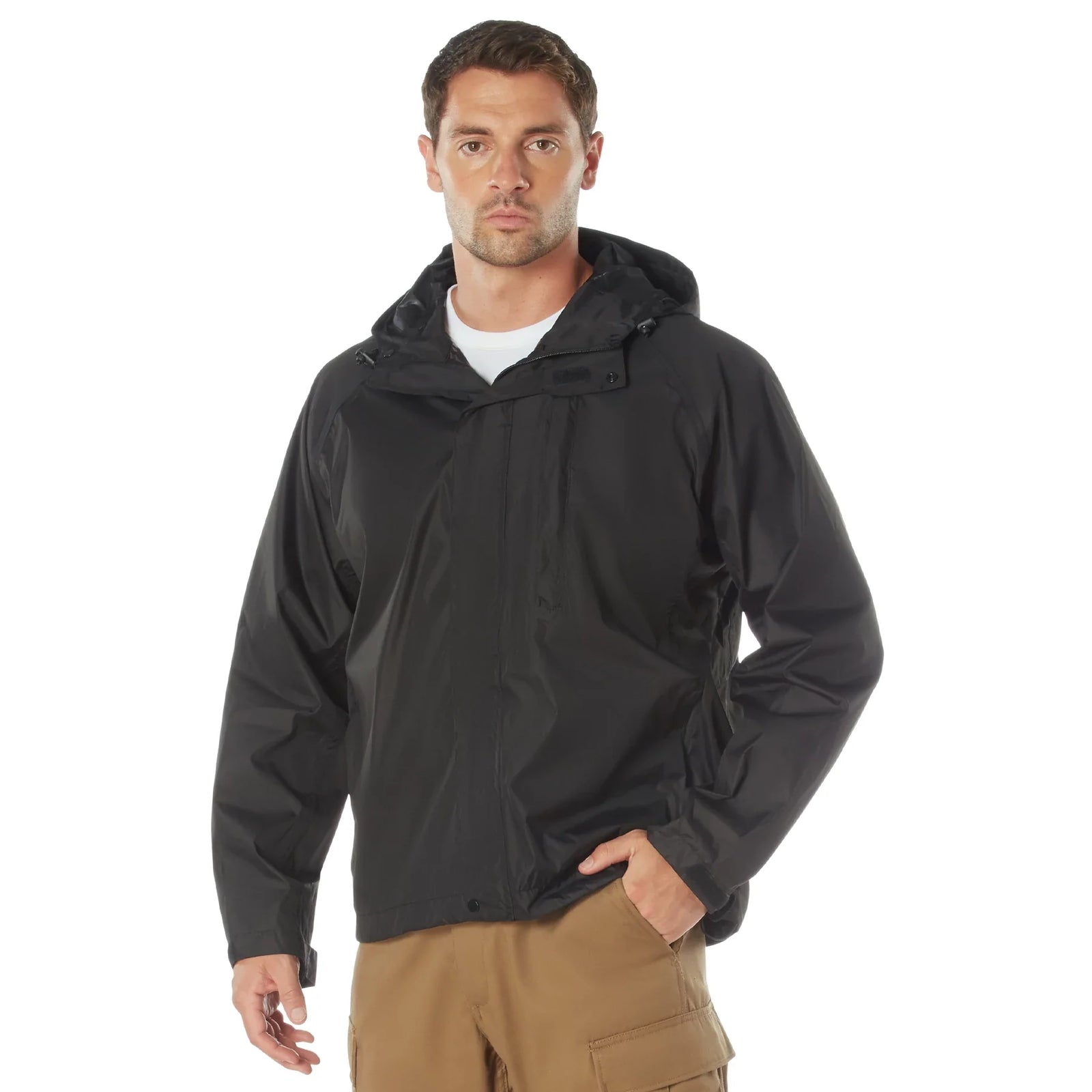 Packable Rain Jacket - Black / s