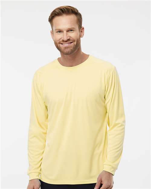 Pale Yellow Long Islander Performance Long Sleeve T-Shirt - 210